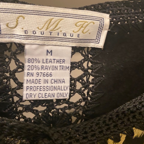 Leather jacket 80% size M dry clean - Picture 5 of 5